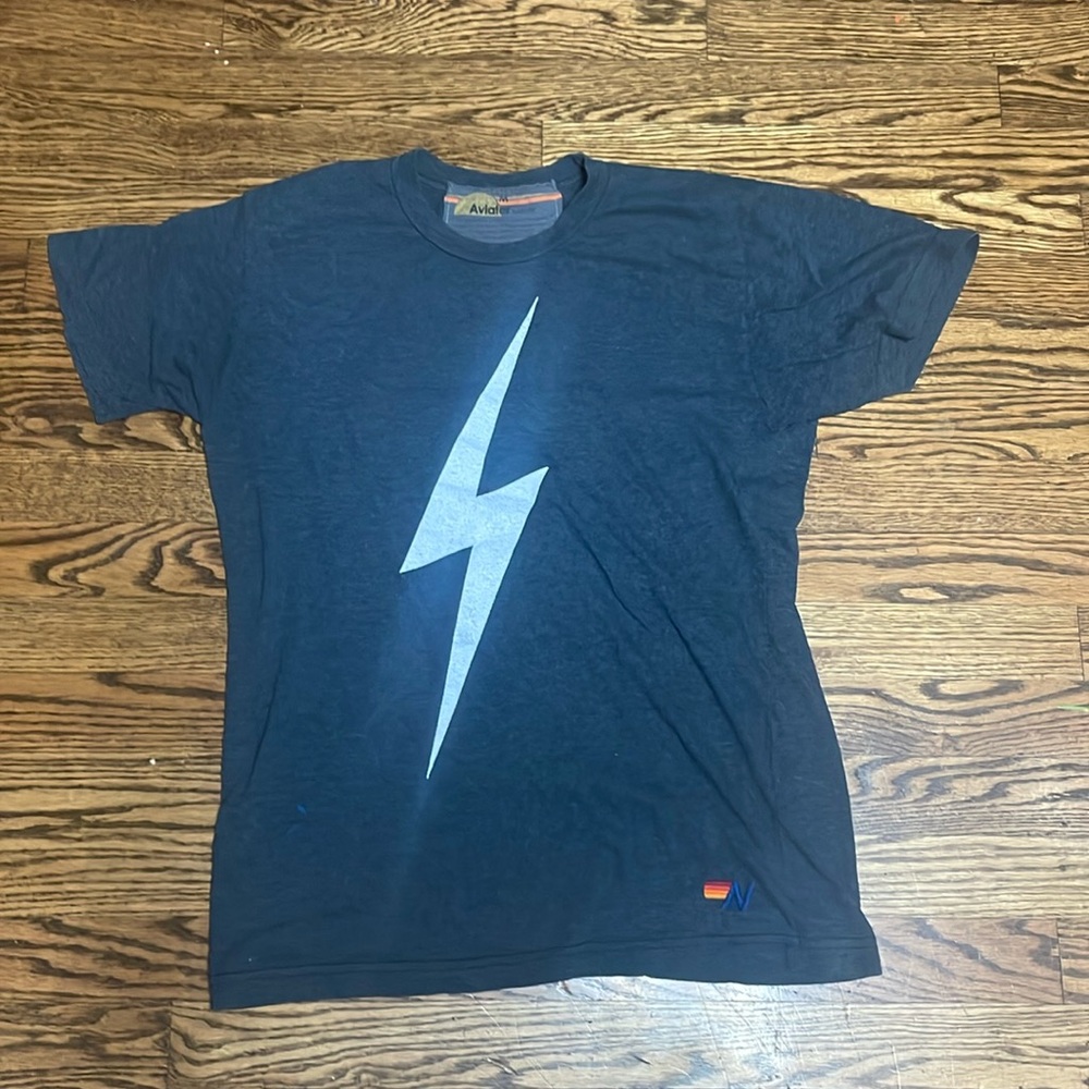 Size medium Aviator Nation, lightning bolt boyfriend t-shirt